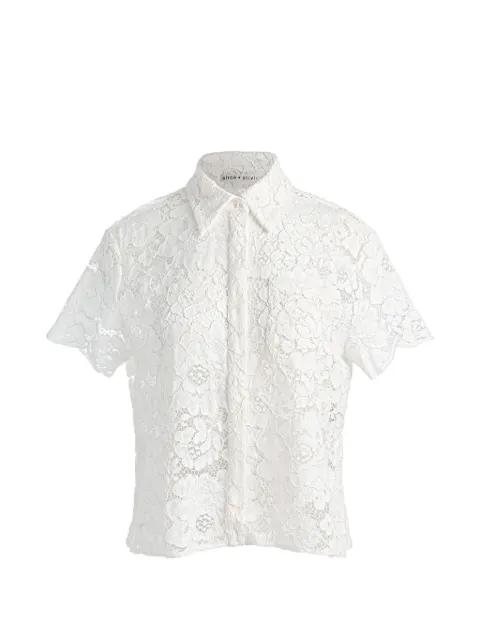Lane lace-embroidered shirt by ALICE+OLIVIA