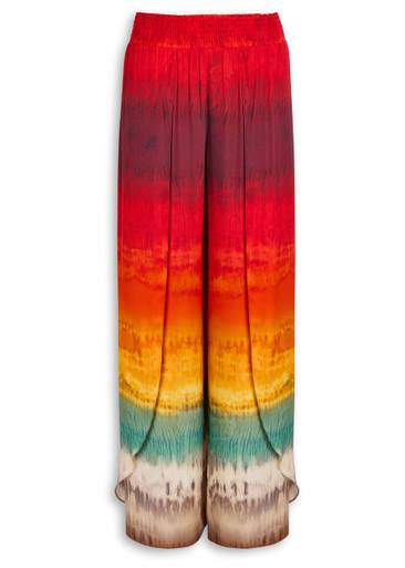 Larissa printed satin wide-leg trousers by ALICE+OLIVIA