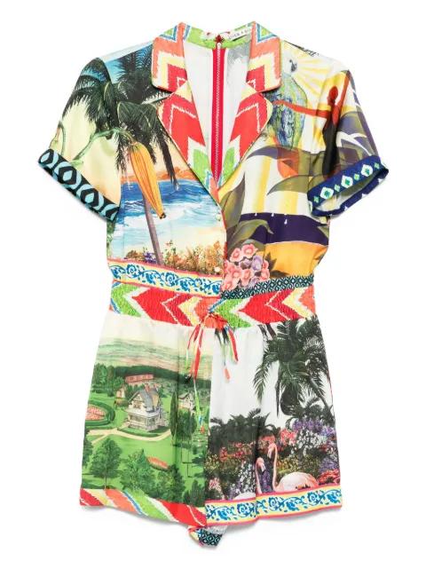 Leighton patchwork print jumpsuit by ALICE+OLIVIA