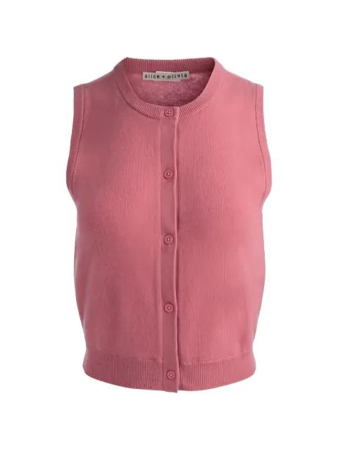 Loly button-up sleeveless top by ALICE+OLIVIA
