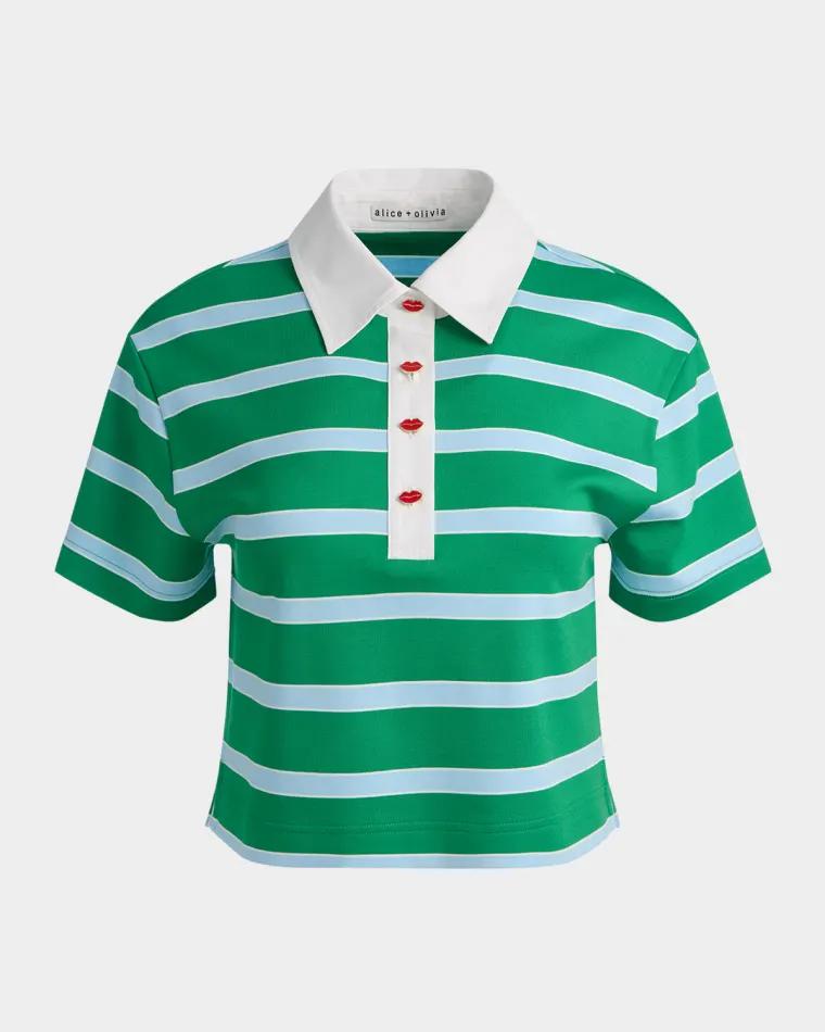 Lyle Striped Rugby Polo by ALICE+OLIVIA