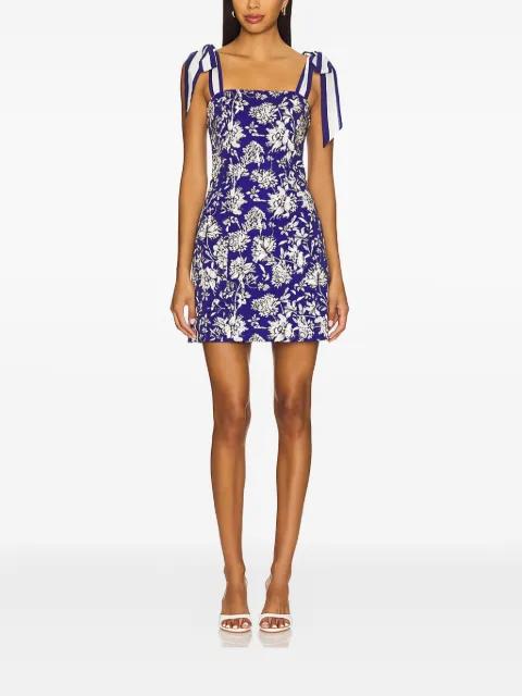 MARYANN tie-shoulder floral-print mini dress by ALICE+OLIVIA