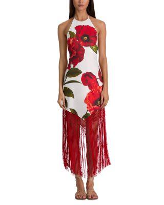 Mallory Halter Fringe Hem Dress by ALICE+OLIVIA