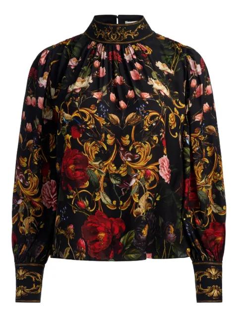 Marion gathered mock-neck blouse by ALICE+OLIVIA