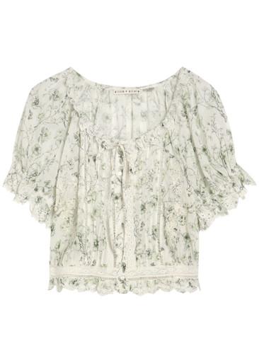Mclaine floral-print cotton blouse by ALICE+OLIVIA