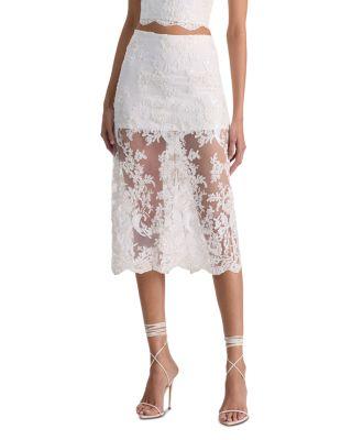 Medine Embellished Lace Midi Skirt by ALICE+OLIVIA