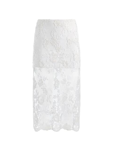Medine embellished lace midi skirt by ALICE+OLIVIA