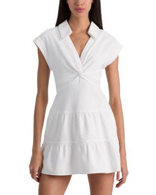 Mila Deep V Neck Twist Front Mini Dress by ALICE+OLIVIA