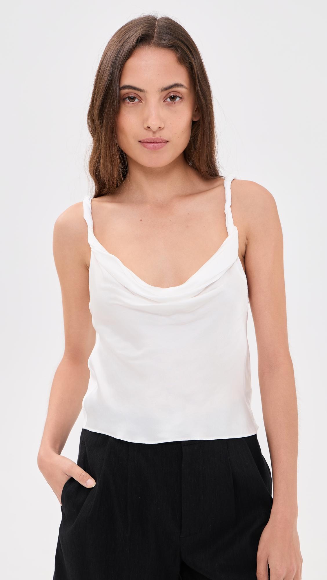Monique Twist Strap Cowl Neck Tank by ALICE+OLIVIA