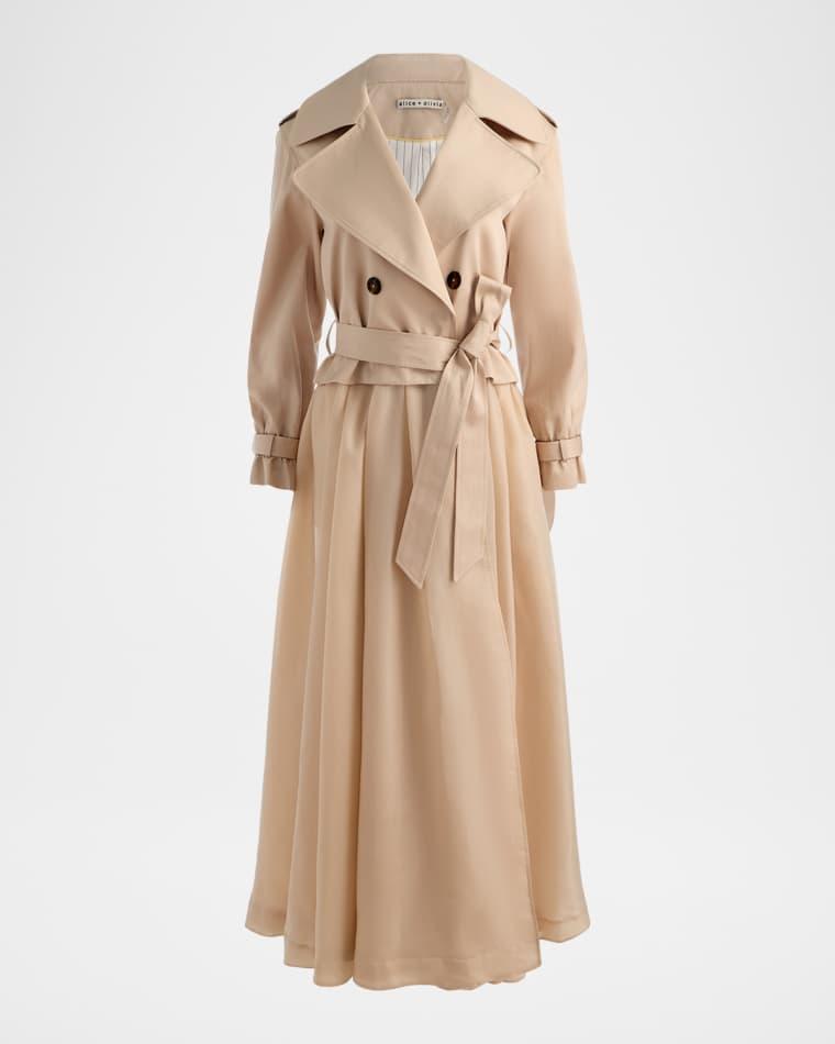 Nevada Double-Breasted Trench Coat by ALICE+OLIVIA