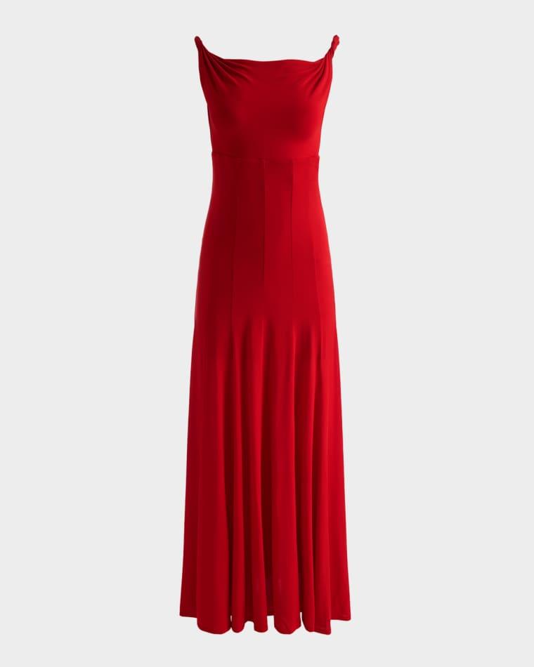 Noelia Twist-Strap Maxi Dress by ALICE+OLIVIA