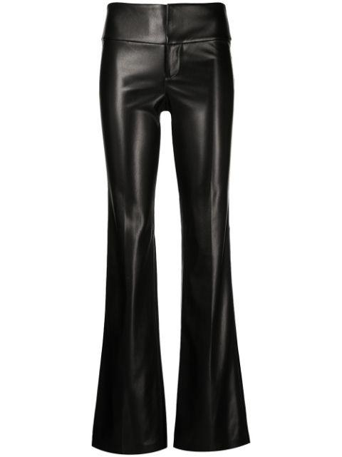 Olivia vegan leather flared trousers by ALICE+OLIVIA