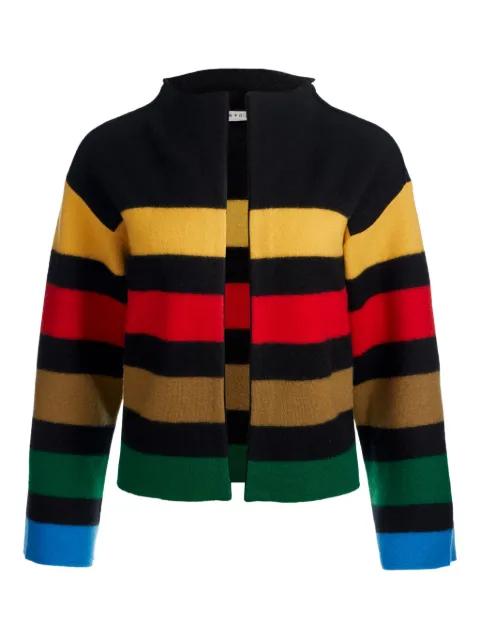 Pearson striped collared sweater jacket by ALICE+OLIVIA