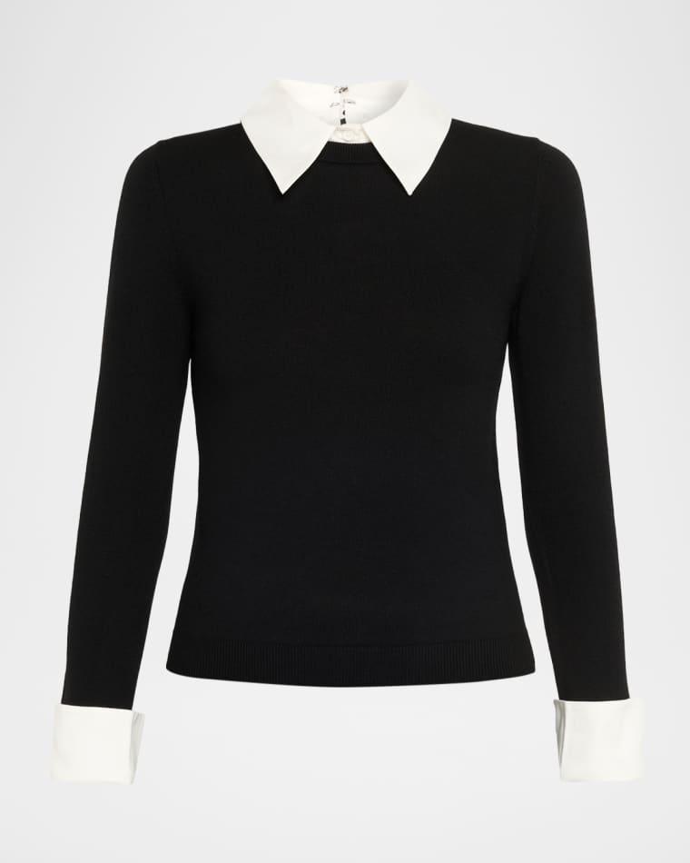 Porla Collared Sweater by ALICE+OLIVIA