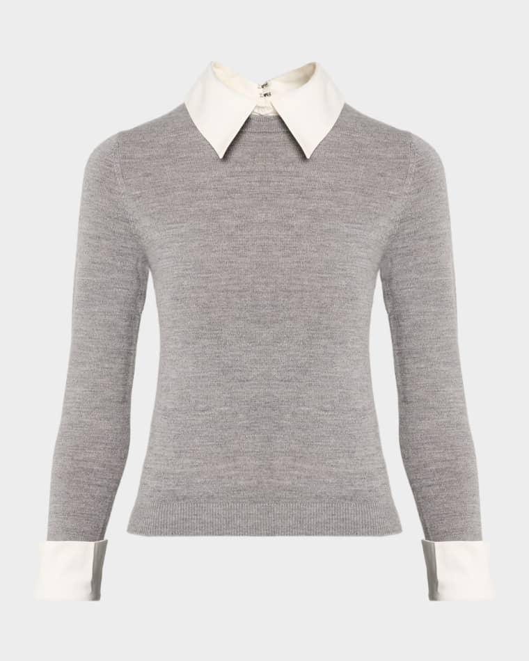 Porla Collared Sweater by ALICE+OLIVIA