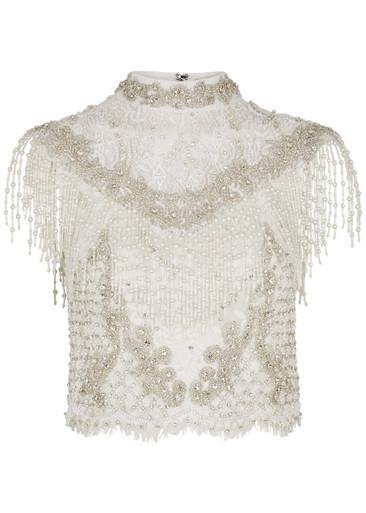 Pria embellished lace top by ALICE+OLIVIA