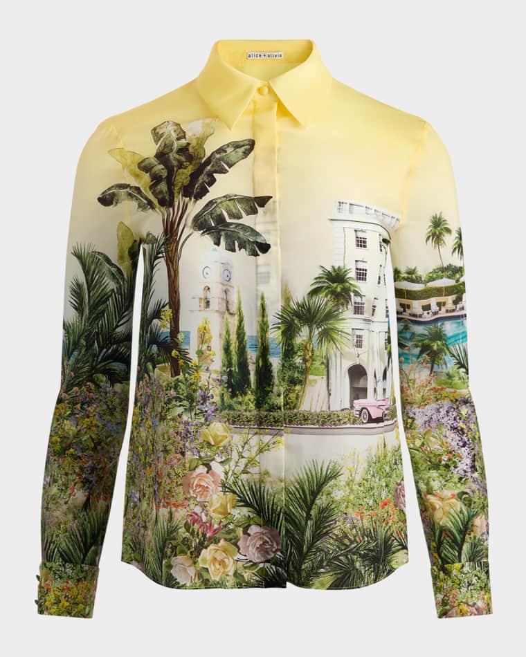 Pure Paradise Willa Silk Blouse by ALICE+OLIVIA