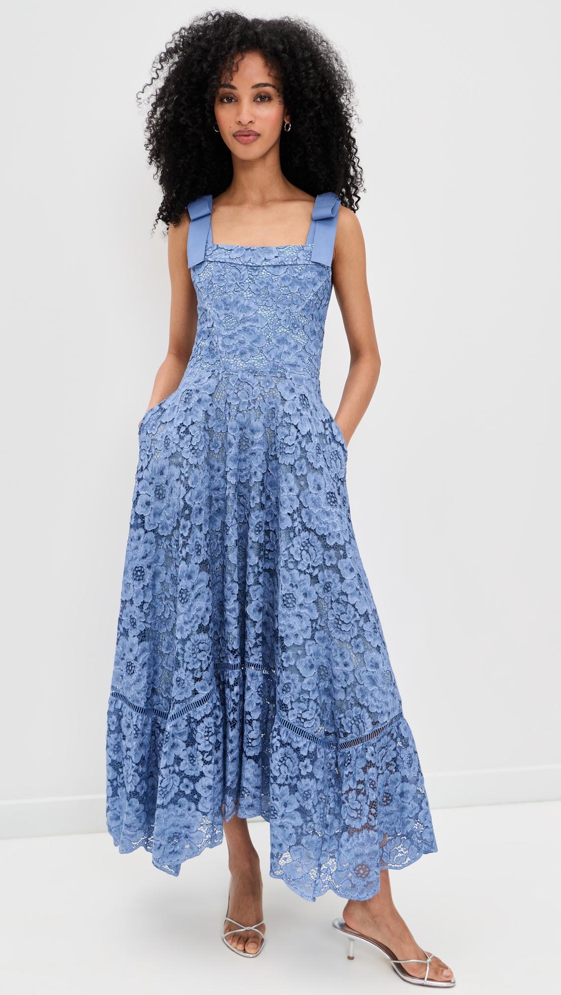 Rosalee Lace Bustier Maxi Dress by ALICE+OLIVIA