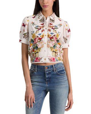Rose Puff Sleeve Blouse by ALICE+OLIVIA