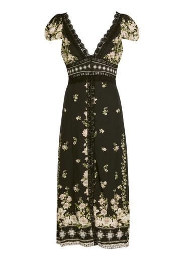 Rose floral-print crepe midi dress by ALICE+OLIVIA
