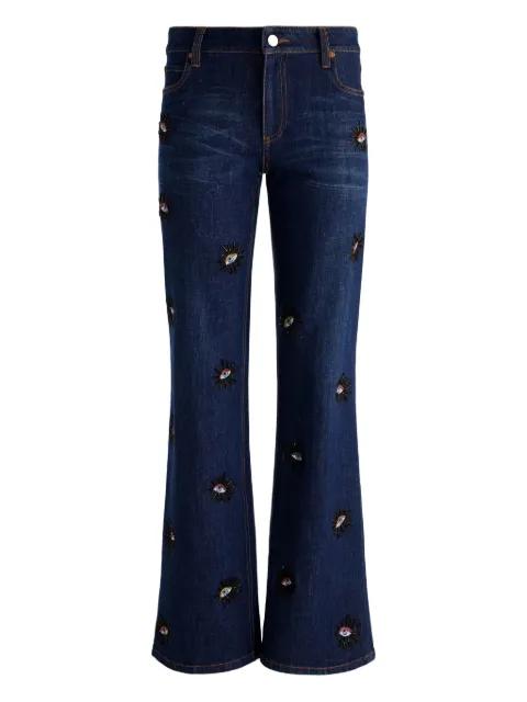 Roxie eyes-embellished jeans by ALICE+OLIVIA