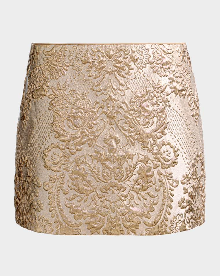 Rubi Low-Rise Metallic Mini Skirt by ALICE+OLIVIA