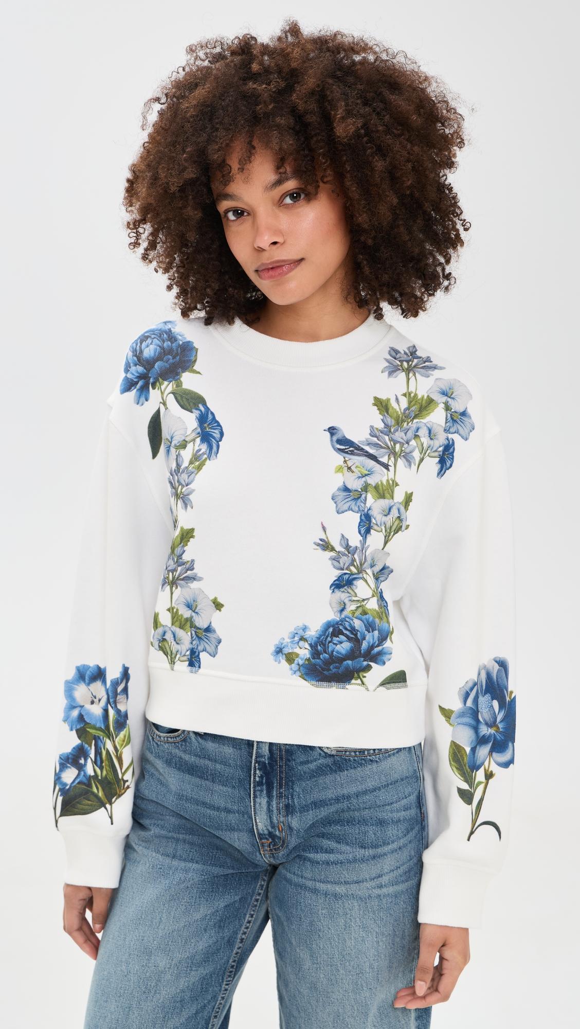 Russell Embellished Relaxed Crew Neck Sweatshirt by ALICE+OLIVIA
