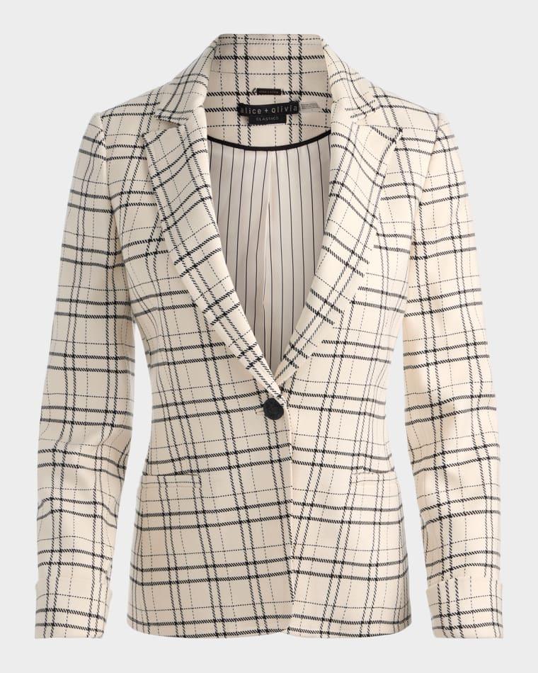 Ryder Plaid Twill Slim Blazer by ALICE+OLIVIA