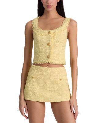 Shila Tweed Cropped Top by ALICE+OLIVIA
