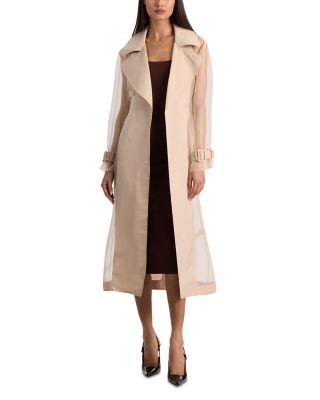 Silvia Sheer Mixed Media Trench Coat by ALICE+OLIVIA