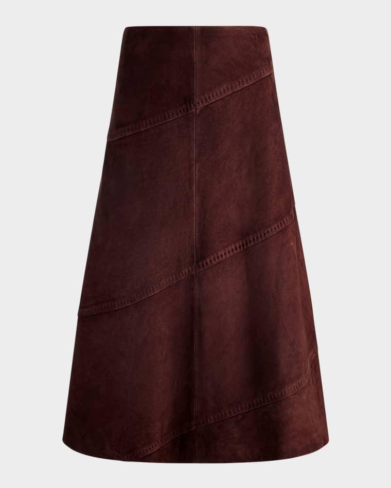 Sosie Suede Midi Skirt by ALICE+OLIVIA