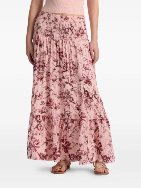Stevie floral shirred maxi skirt by ALICE+OLIVIA