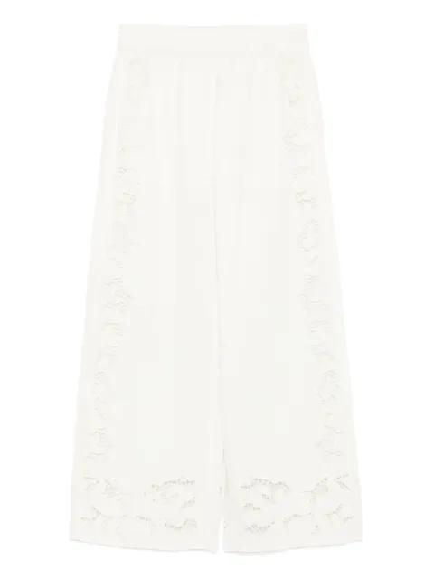 Tanya embroidered eyelet trousers by ALICE+OLIVIA
