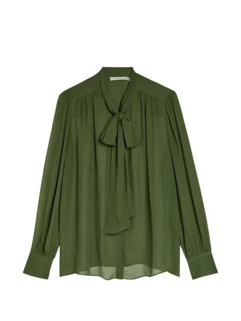 Thayer tie-neck long-sleeve top by ALICE+OLIVIA