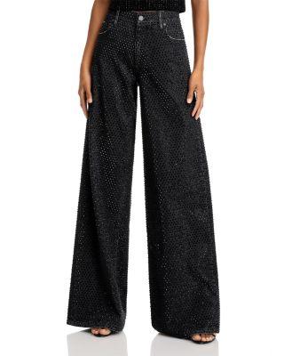 Trish Baggy Jeans in Maya Charcoal Black by ALICE+OLIVIA