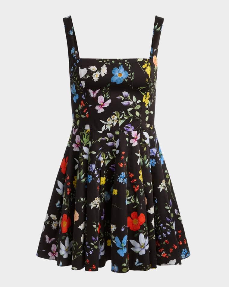 Veda Square-Neck Mini Dress by ALICE+OLIVIA