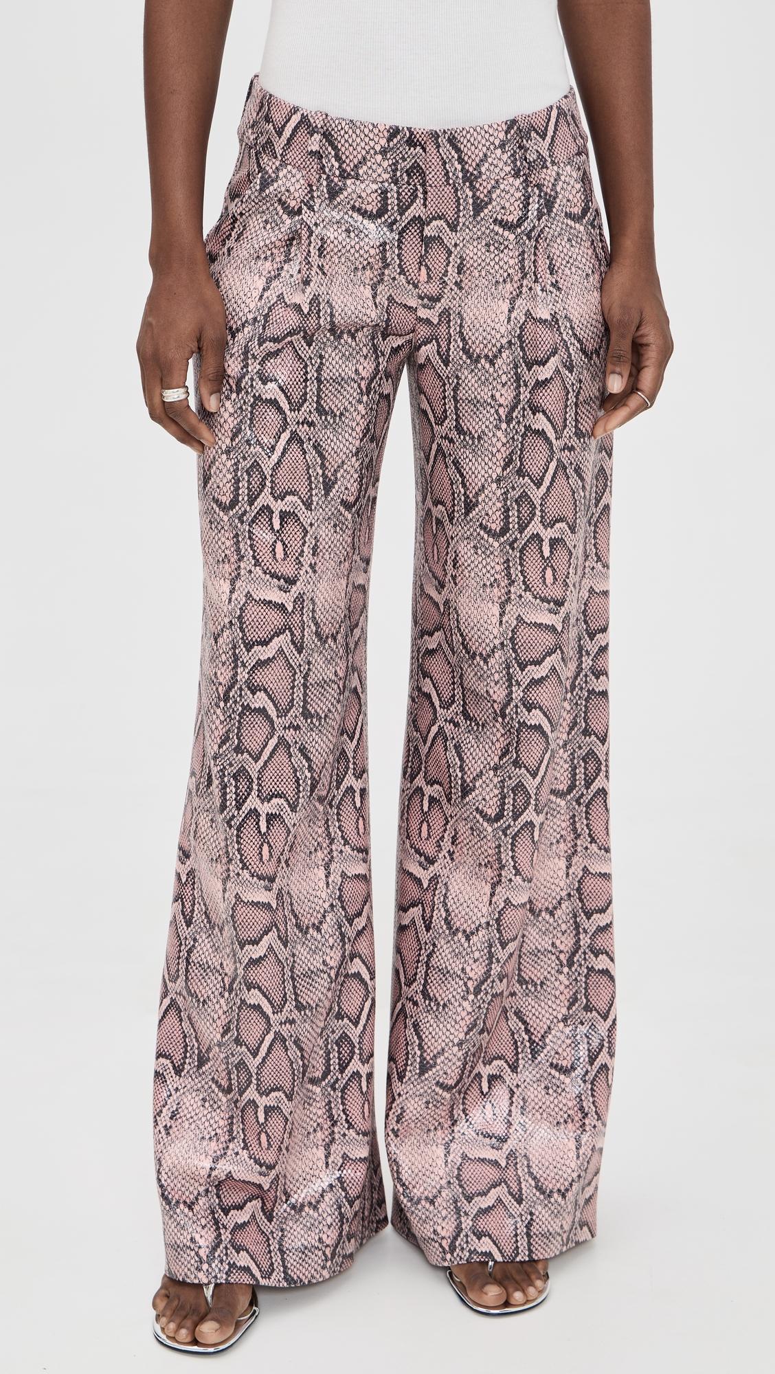 Vegan Python Pants by ALICE+OLIVIA