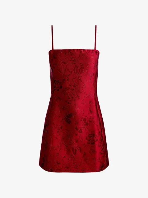 Velia floral-jacquard mini dress by ALICE+OLIVIA