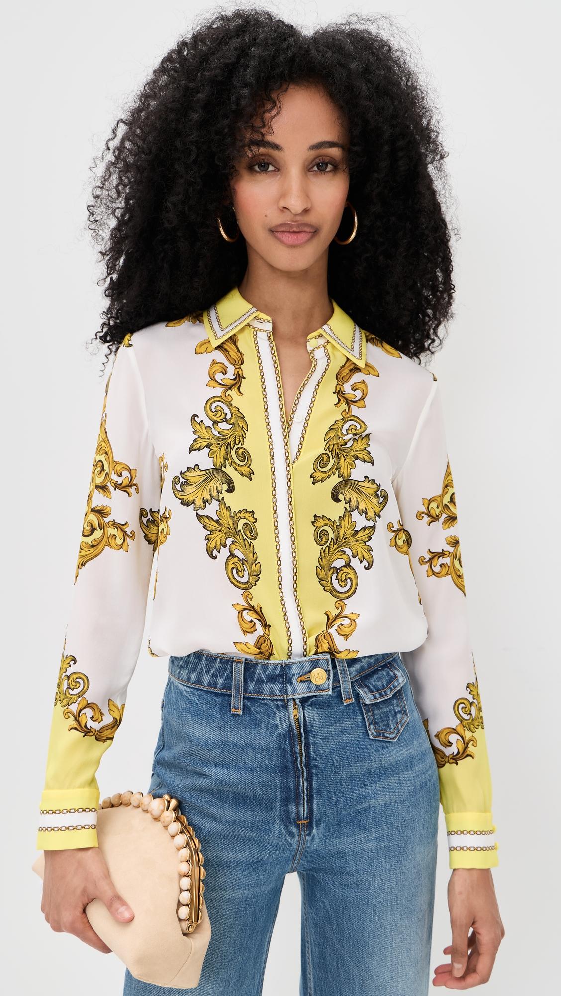 Willa Silk Button Down Top by ALICE+OLIVIA