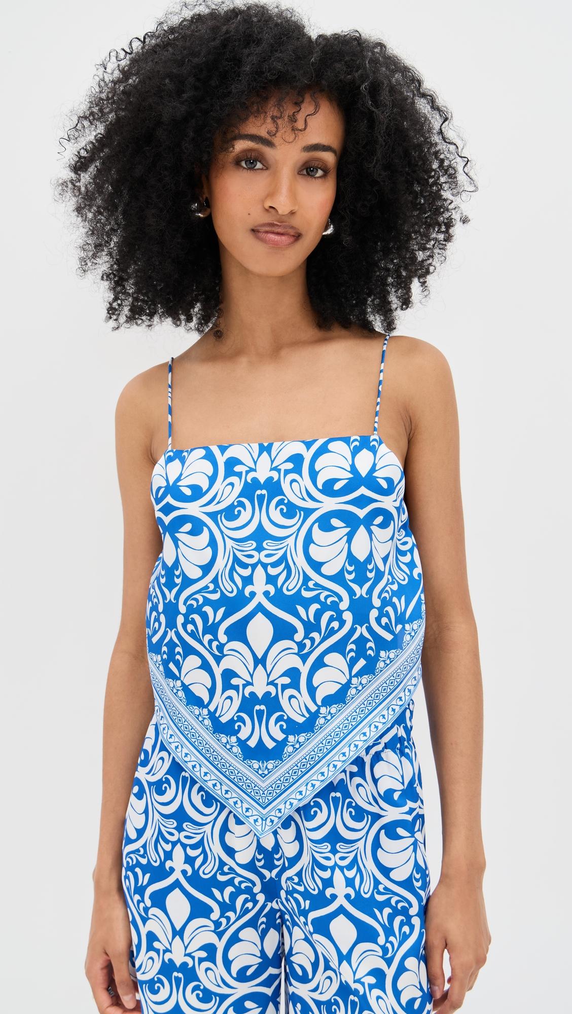 Yuri Spaghetti Strap Scarf Top by ALICE+OLIVIA