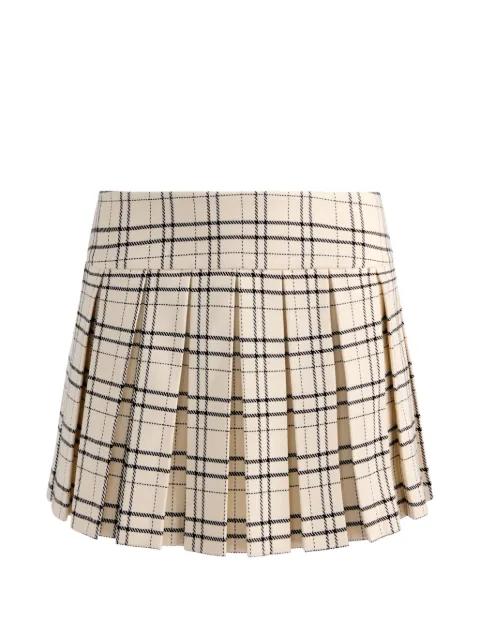 box-pleat plaid mini skirt by ALICE+OLIVIA