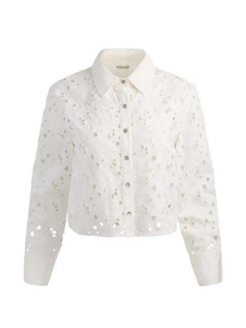 broderie-anglaise cropped shirt by ALICE+OLIVIA