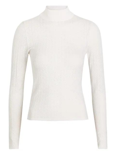 chevron-design long-sleeve top by ALICE+OLIVIA