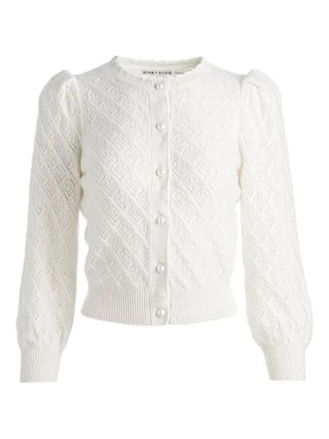 diamond-pattern cardigan by ALICE+OLIVIA