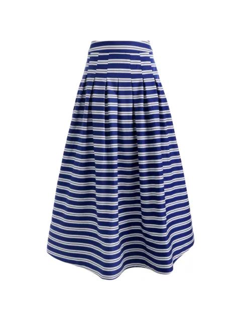 drop waist striped mid skirt by ALICE+OLIVIA