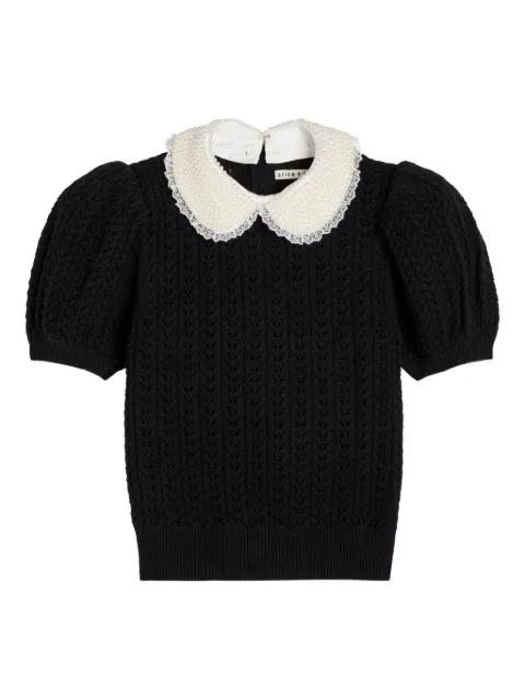 embellished puff-sleeve blouse by ALICE+OLIVIA