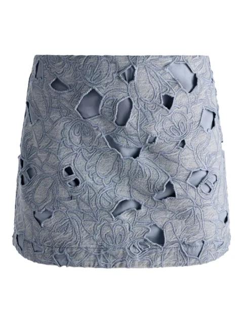 embroidered eyelet mini skirt by ALICE+OLIVIA