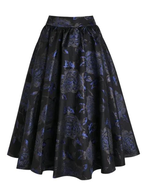 floral-pattern midi skirt by ALICE+OLIVIA