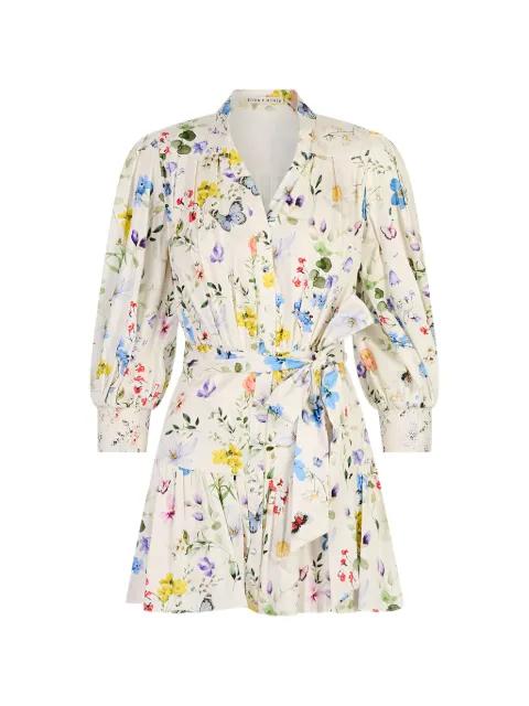 floral-print belted dress by ALICE+OLIVIA