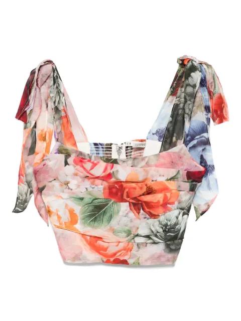floral-print tie-details blouse by ALICE+OLIVIA